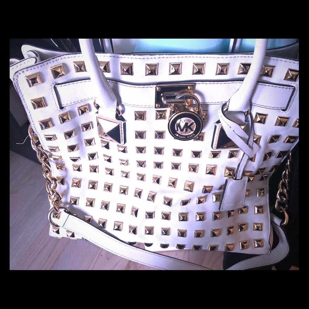 Authentic Michael Kors Hamilton Studded Handbag